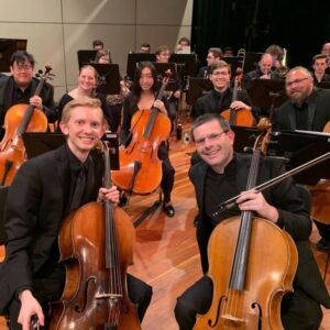 A photograph of the Charlottesville Symphony Cello Section (Provided by Maggie Weber)